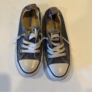 Converse Chuck Taylor All Star Low Top Sneakers Gray Canvas Size 6